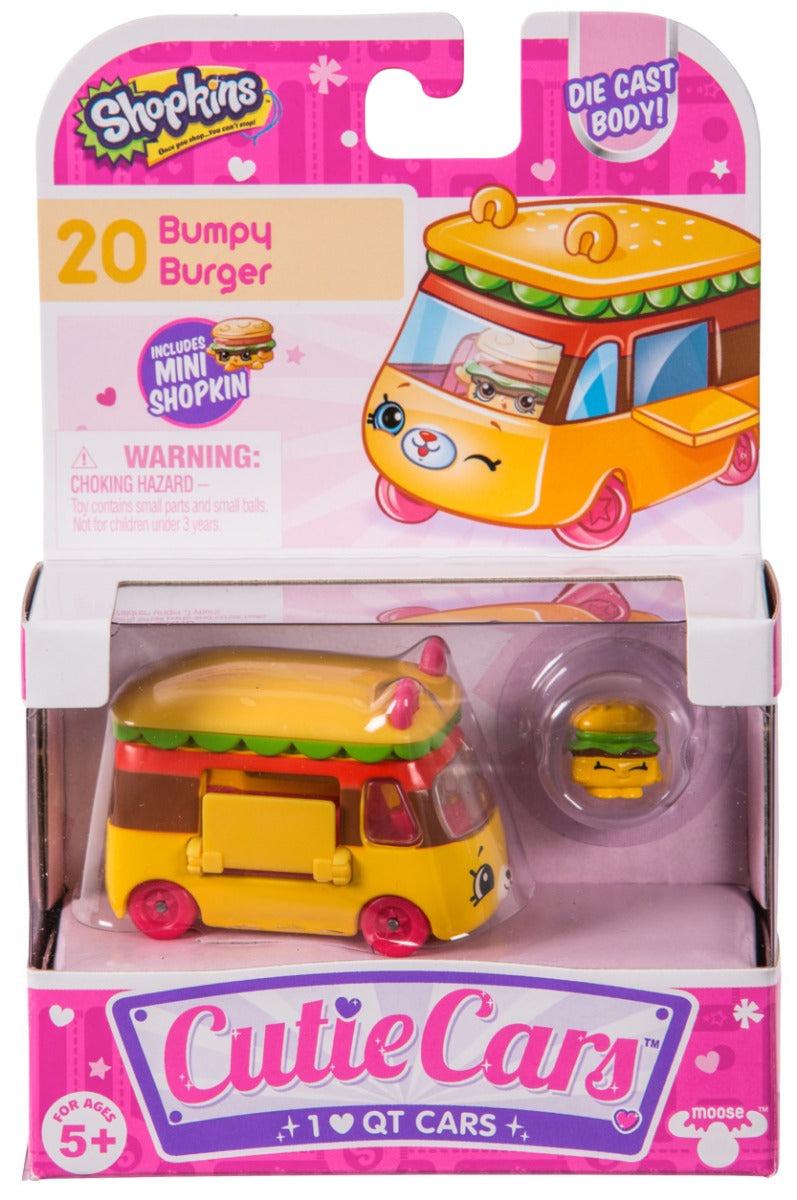 CUTIE CARS SHOPKINS S1 W2 SINGLE PACK #20 BUMPY BURGER