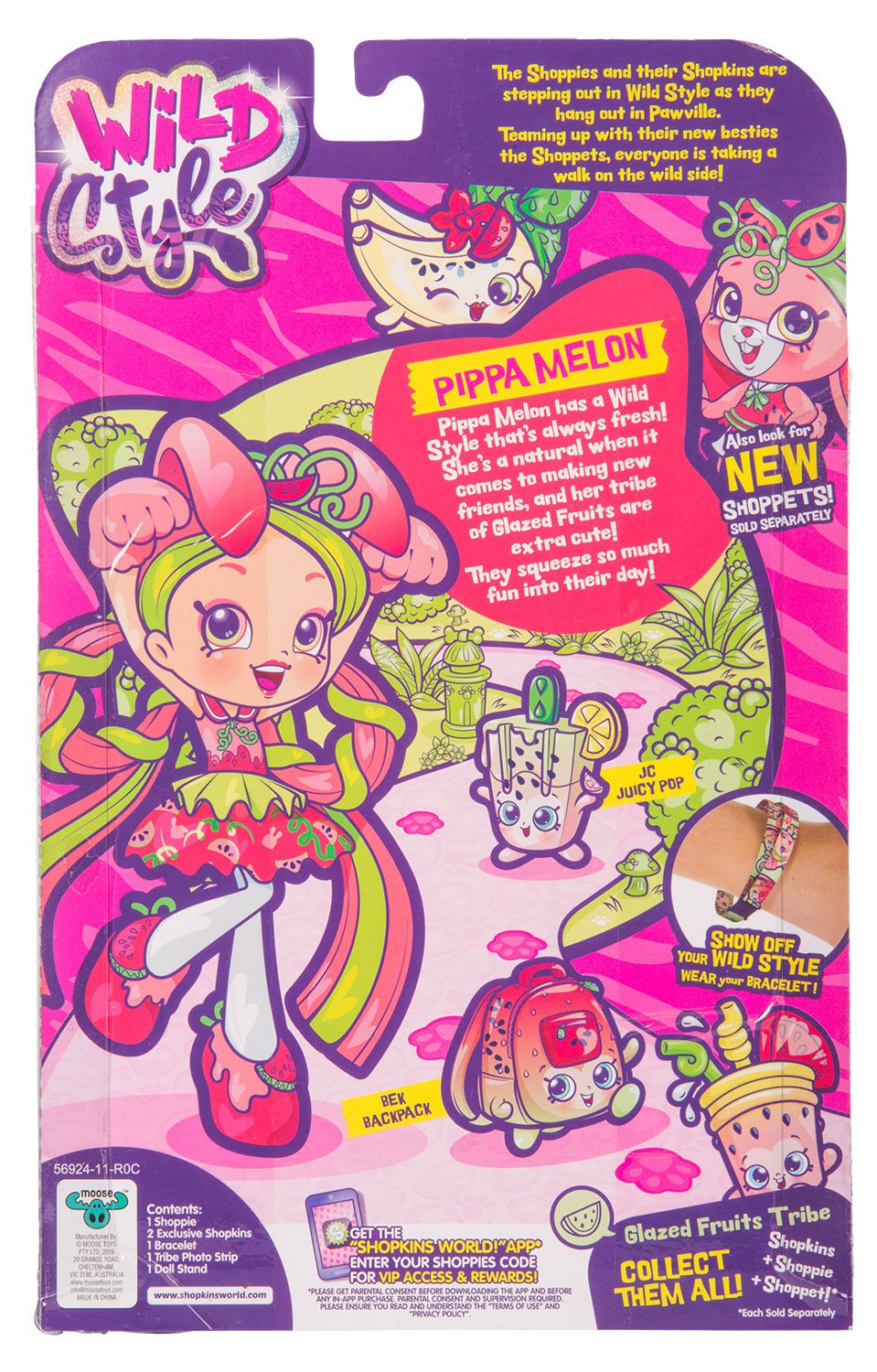 SHOPKINS SHOPPIES S9 WILD STYLE SINGLE PACK W2 PIPPA MELON