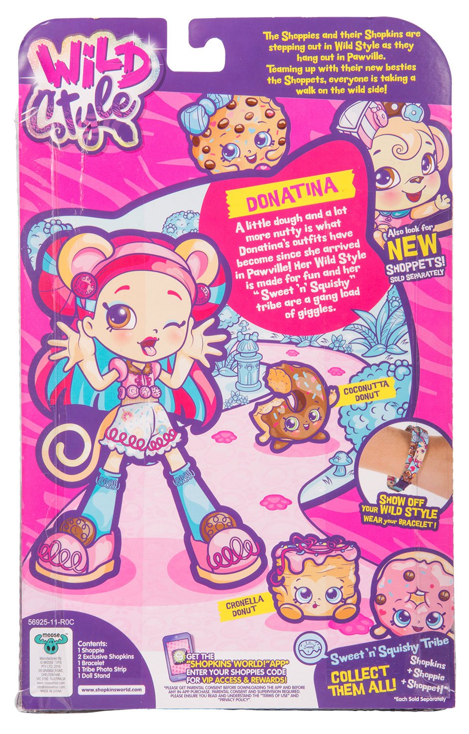 SHOPKINS SHOPPIES S9 WILD STYLE SINGLE PACK W2 DONATINA