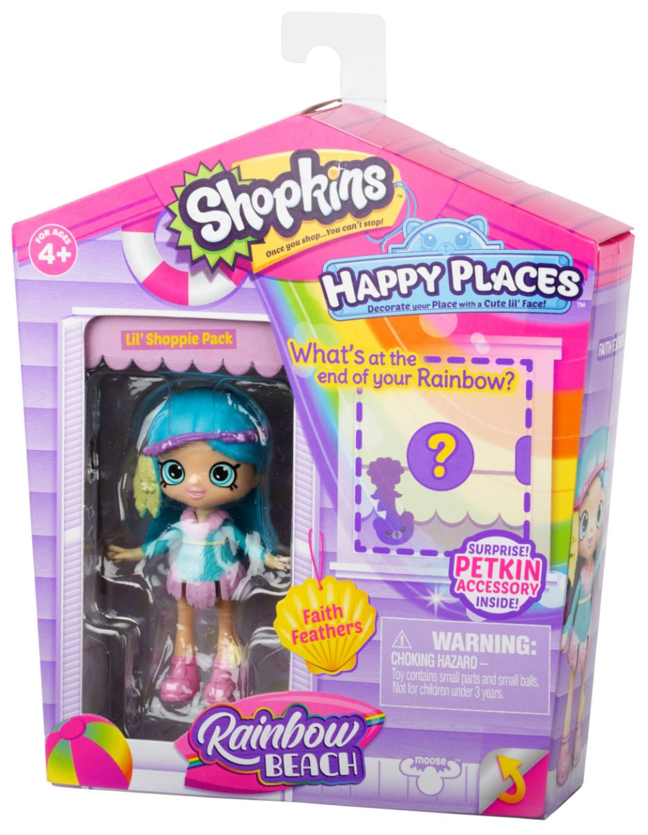 HAPPY PLACES SHOPKINS S5 W1 DOLL SINGLE PACK FAITH FEATHERS