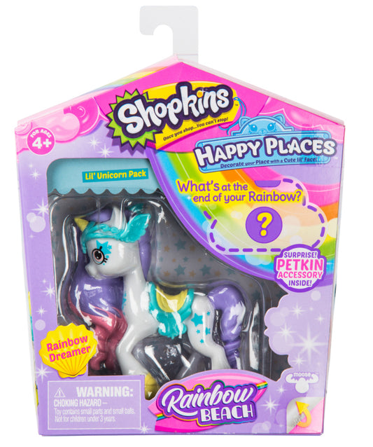 HAPPY PLACES SHOPKINS S5 W2 DOLL SINGLE PACK RAINBOW DREAMER