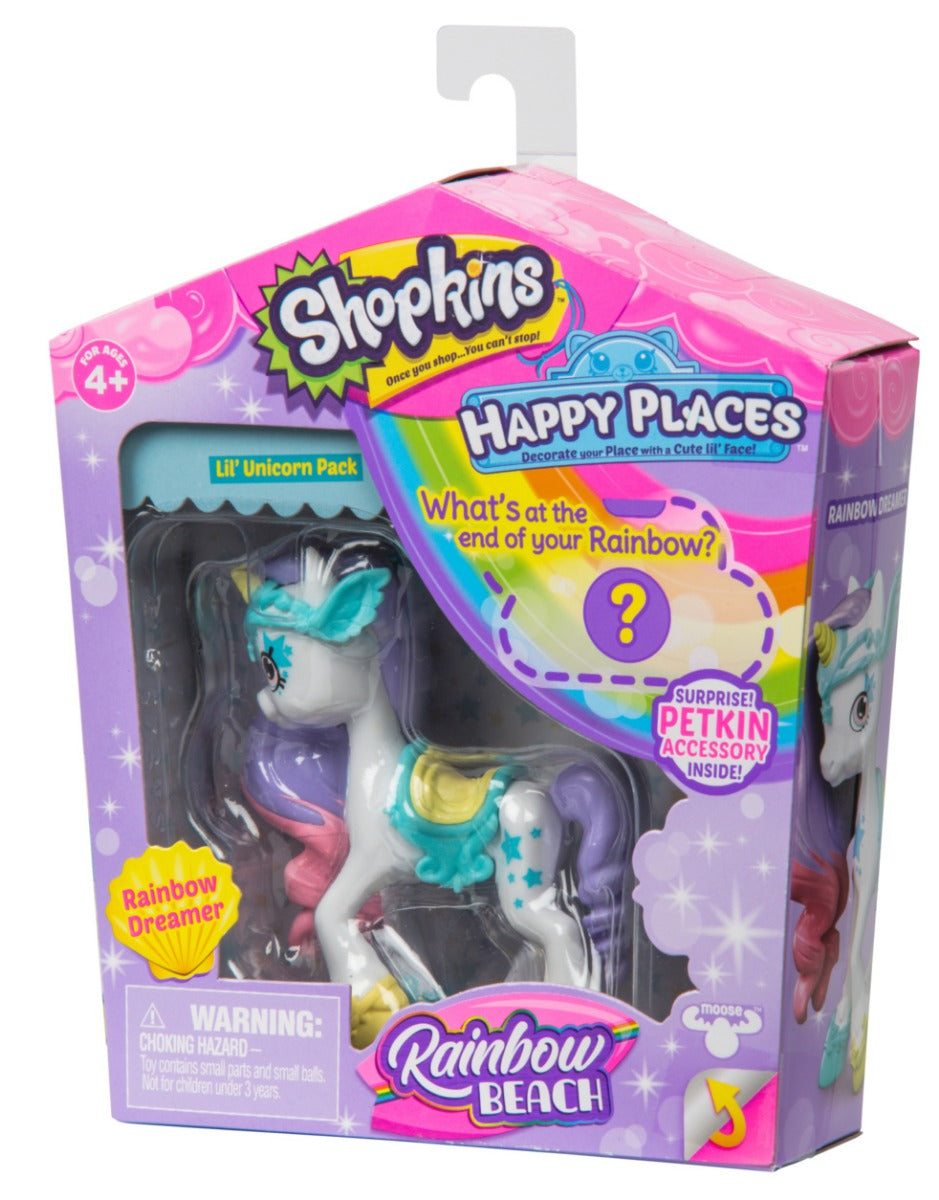 HAPPY PLACES SHOPKINS S5 W2 DOLL SINGLE PACK RAINBOW DREAMER