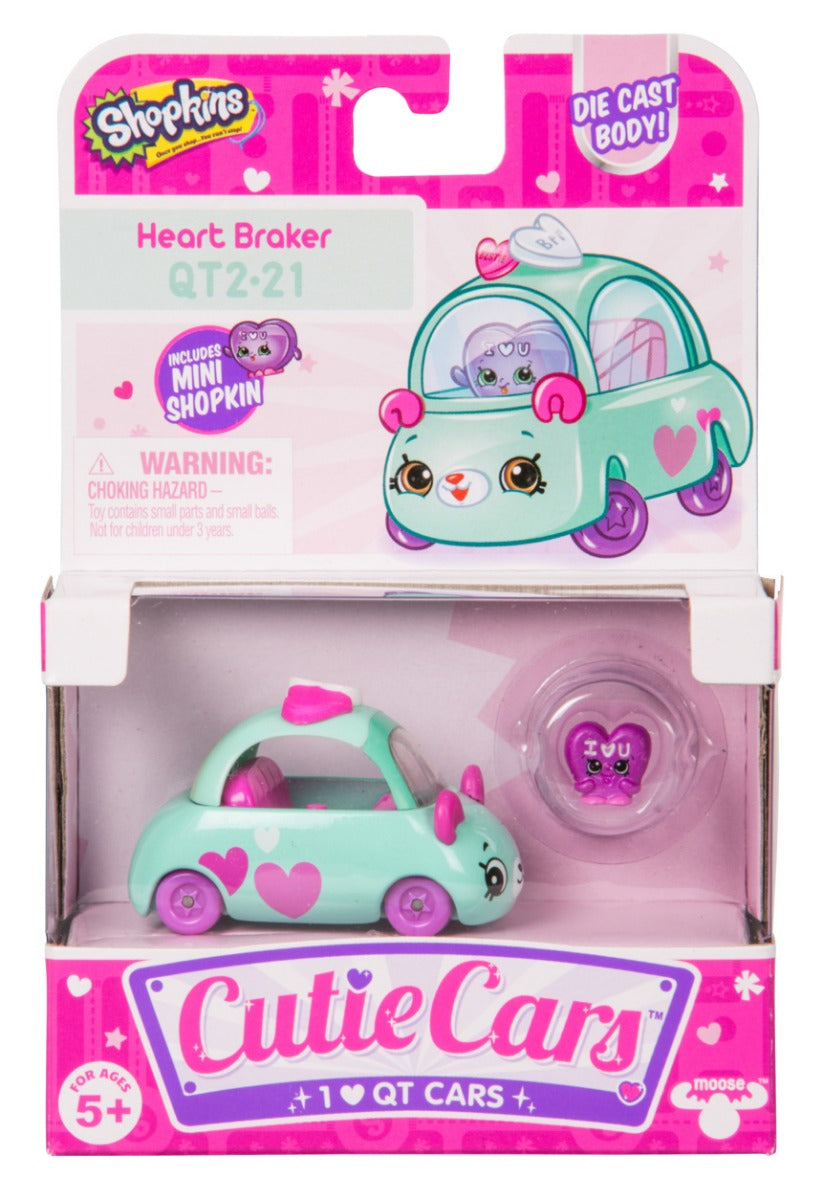 CUTIE CARS SHOPKINS S2 W2 SINGLE PACK QT2-21 HEART BRAKER
