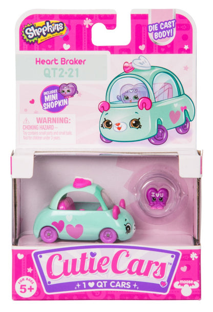 CUTIE CARS SHOPKINS S2 W2 SINGLE PACK QT2-21 HEART BRAKER