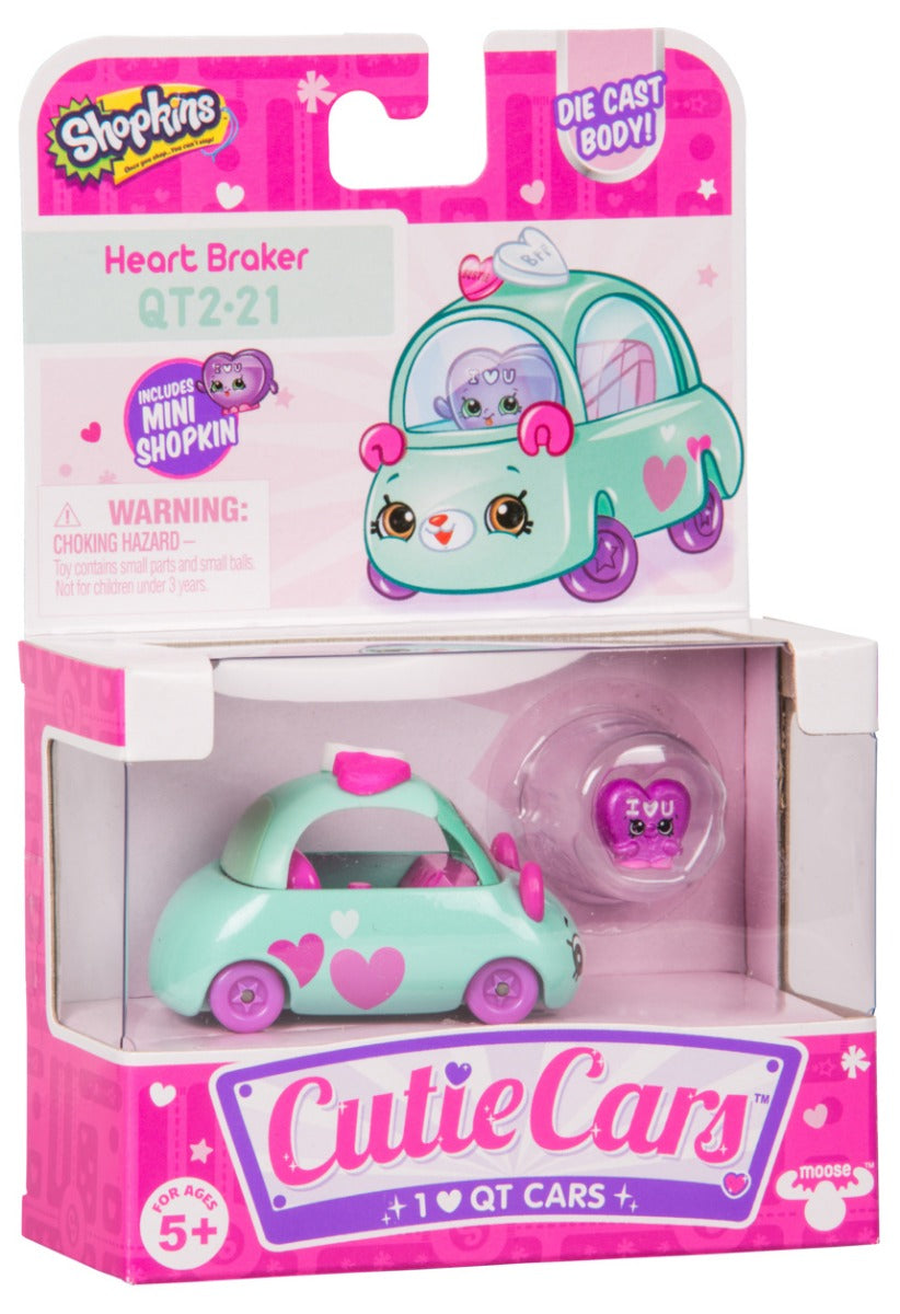 CUTIE CARS SHOPKINS S2 W2 SINGLE PACK QT2-21 HEART BRAKER