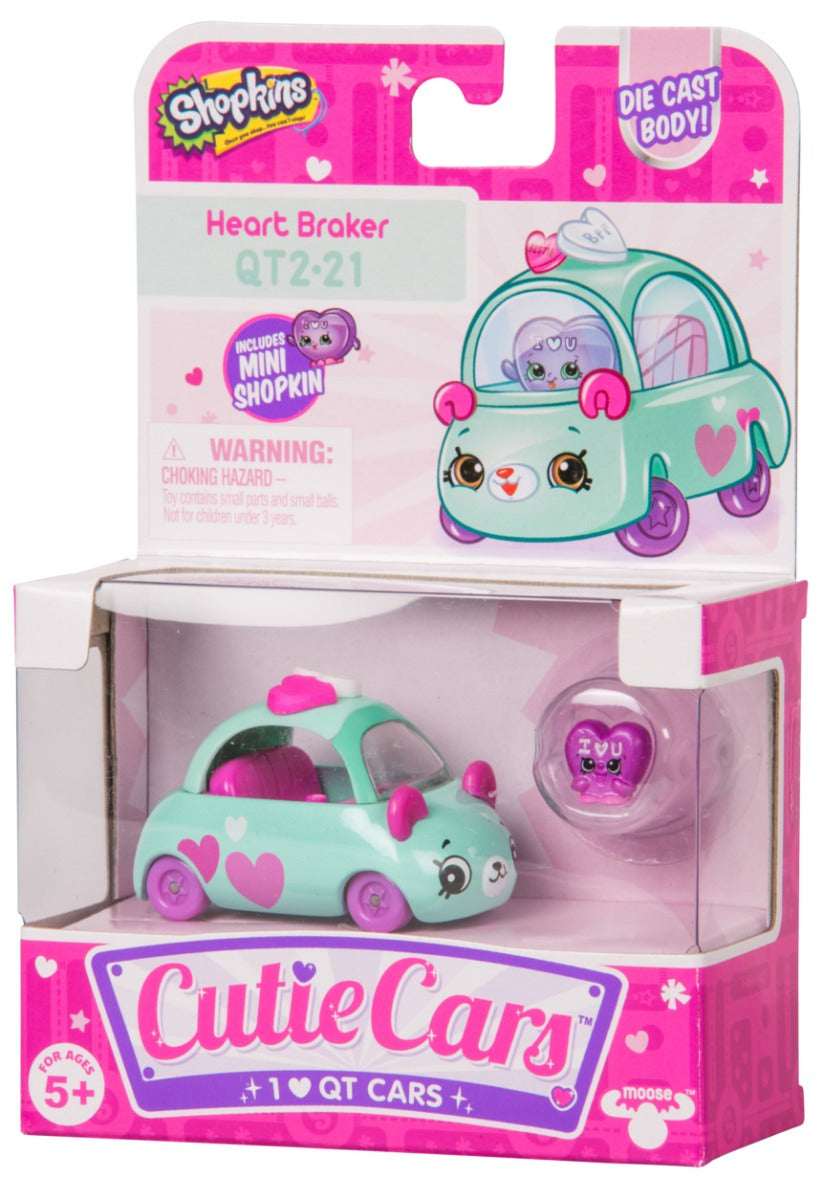 CUTIE CARS SHOPKINS S2 W2 SINGLE PACK QT2-21 HEART BRAKER