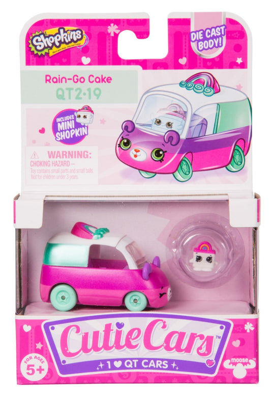 CUTIE CARS SHOPKINS S2 W2 SINGLE PACK QT2-19 RAIN-GO CAKE