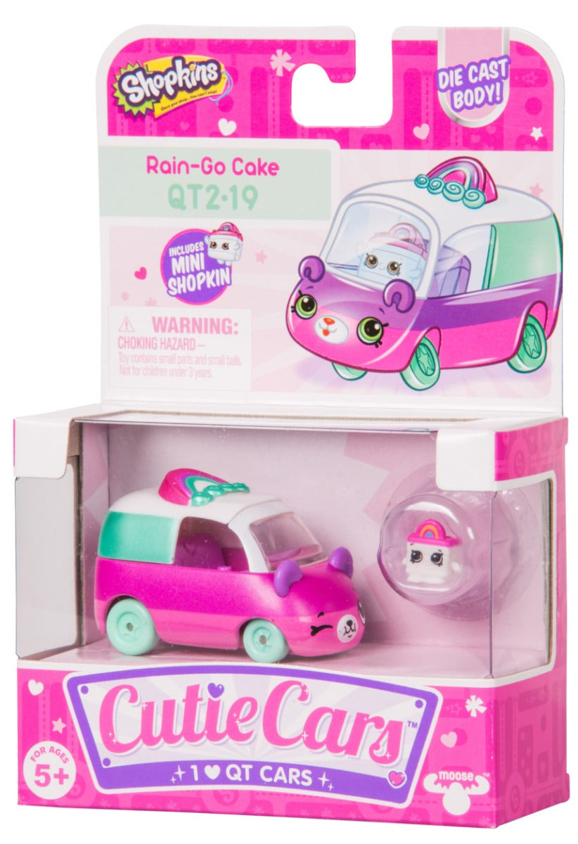 CUTIE CARS SHOPKINS S2 W2 SINGLE PACK QT2-19 RAIN-GO CAKE