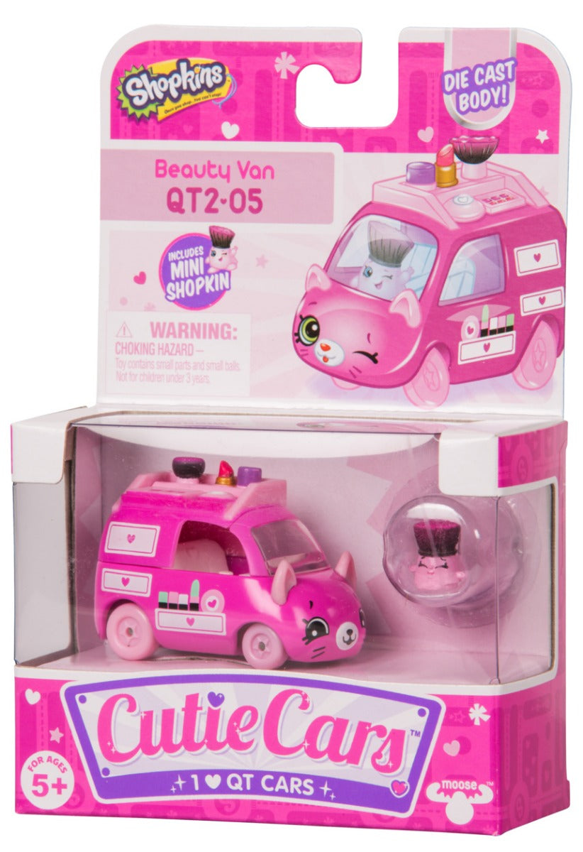 CUTIE CARS SHOPKINS S2 W2 SINGLE PACK QT2-05 BEAUTY VAN