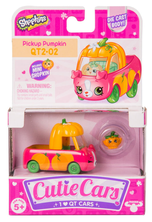 CUTIE CARS SHOPKINS S2 W2 SINGLE PACK QT2-02 PICKUP PUMPKIN