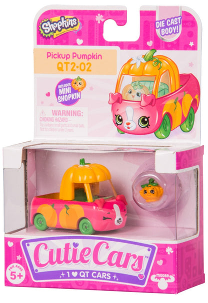 CUTIE CARS SHOPKINS S2 W2 SINGLE PACK QT2-02 PICKUP PUMPKIN