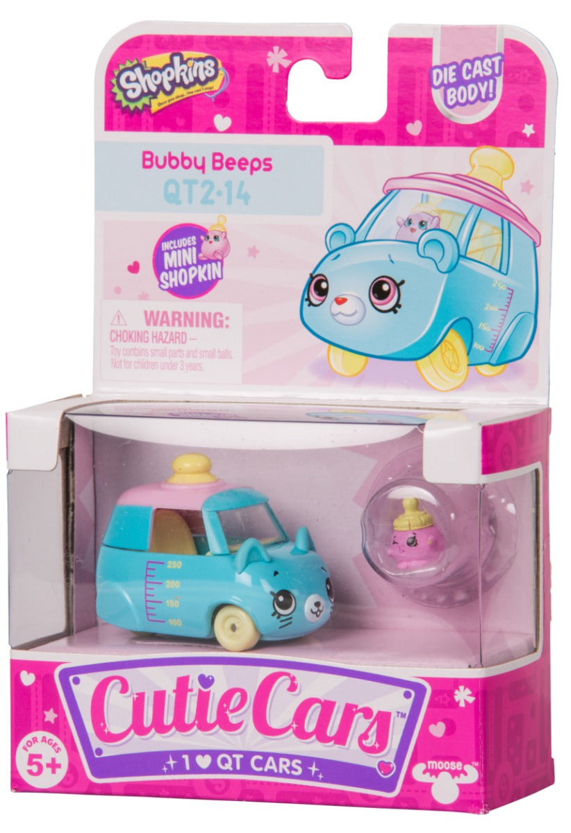 CUTIE CARS SHOPKINS S2 W2 SINGLE PACK QT2-14 BUBBY BEEPS