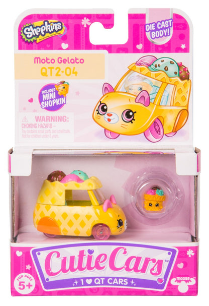 CUTIE CARS SHOPKINS S2 W2 SINGLE PACK QT2-04 MOTO GELATO