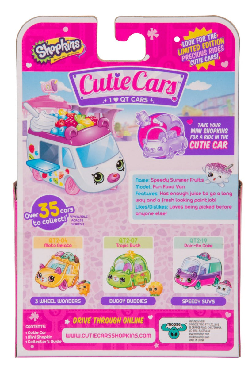 CUTIE CARS SHOPKINS S2 W3 SINGLE PACK QT2-03 SPEEDY SUMMER FRUITS