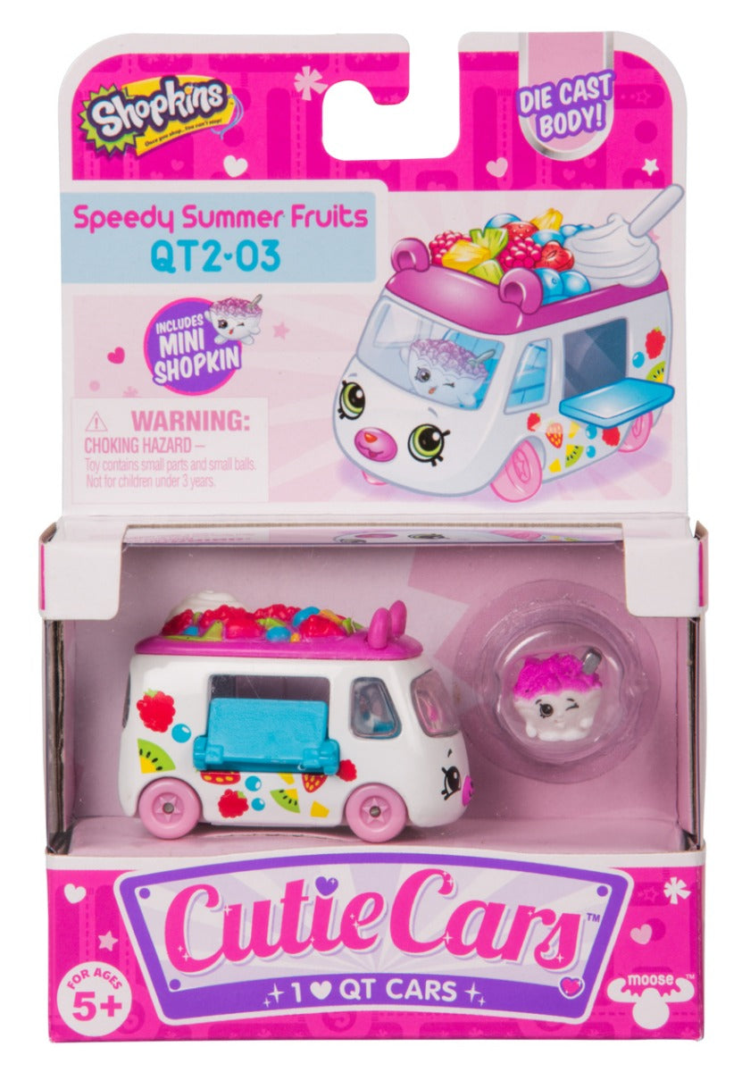 CUTIE CARS SHOPKINS S2 W3 SINGLE PACK QT2-03 SPEEDY SUMMER FRUITS