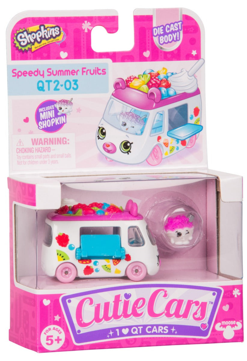 CUTIE CARS SHOPKINS S2 W3 SINGLE PACK QT2-03 SPEEDY SUMMER FRUITS
