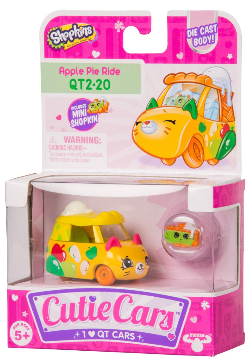 CUTIE CARS SHOPKINS S2 W3 SINGLE PACK QT2-20 APPLE PIE RIDE