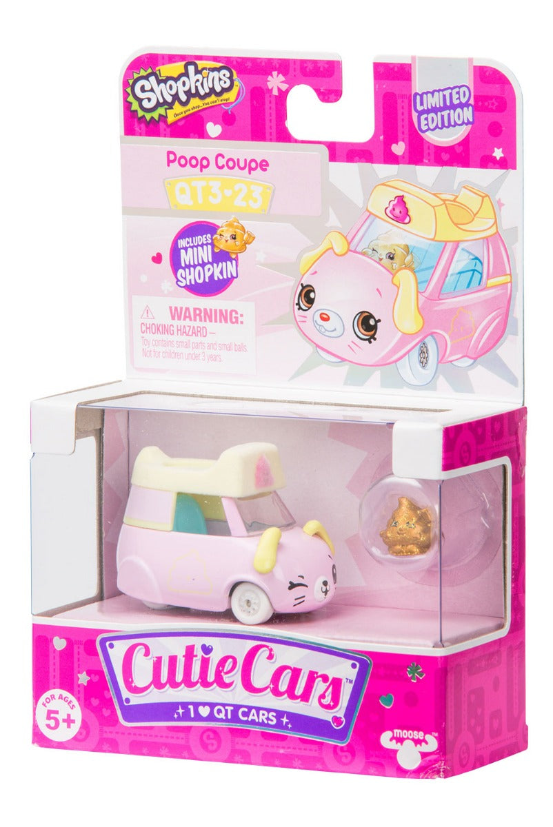 CUTIE CARS SHOPKINS S3 W2 SINGLE PACK QT3-24 POOP COUPE