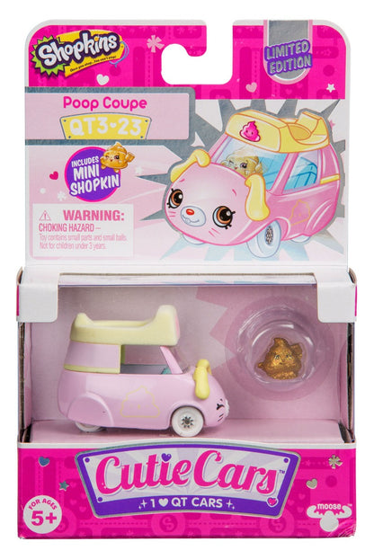 CUTIE CARS SHOPKINS S3 W2 SINGLE PACK QT3-24 POOP COUPE