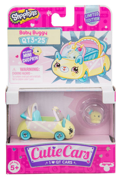 CUTIE CARS SHOPKINS S3 W2 SINGLE PACK QT3-25 BABY BUGGY