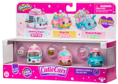 CUTIE CARS SHOPKINS S3 3 PACK WEDDING WHEELS COLLECTION