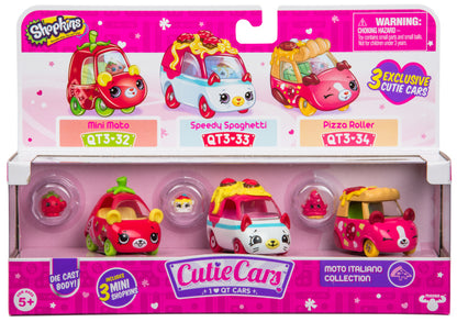 CUTIE CARS SHOPKINS S3 3 PACK MOTO ITALIANO COLLECTION