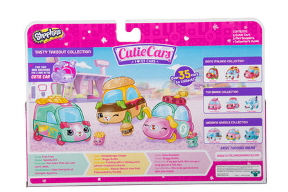 CUTIE CARS SHOPKINS S3 3 PACK TASTY TAKEOUT COLLECTION