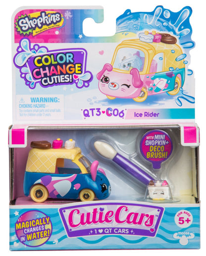 CUTIE CARS SHOPKINS W1 COLOR CHANGE PACK QT3-C06 ICE RIDER