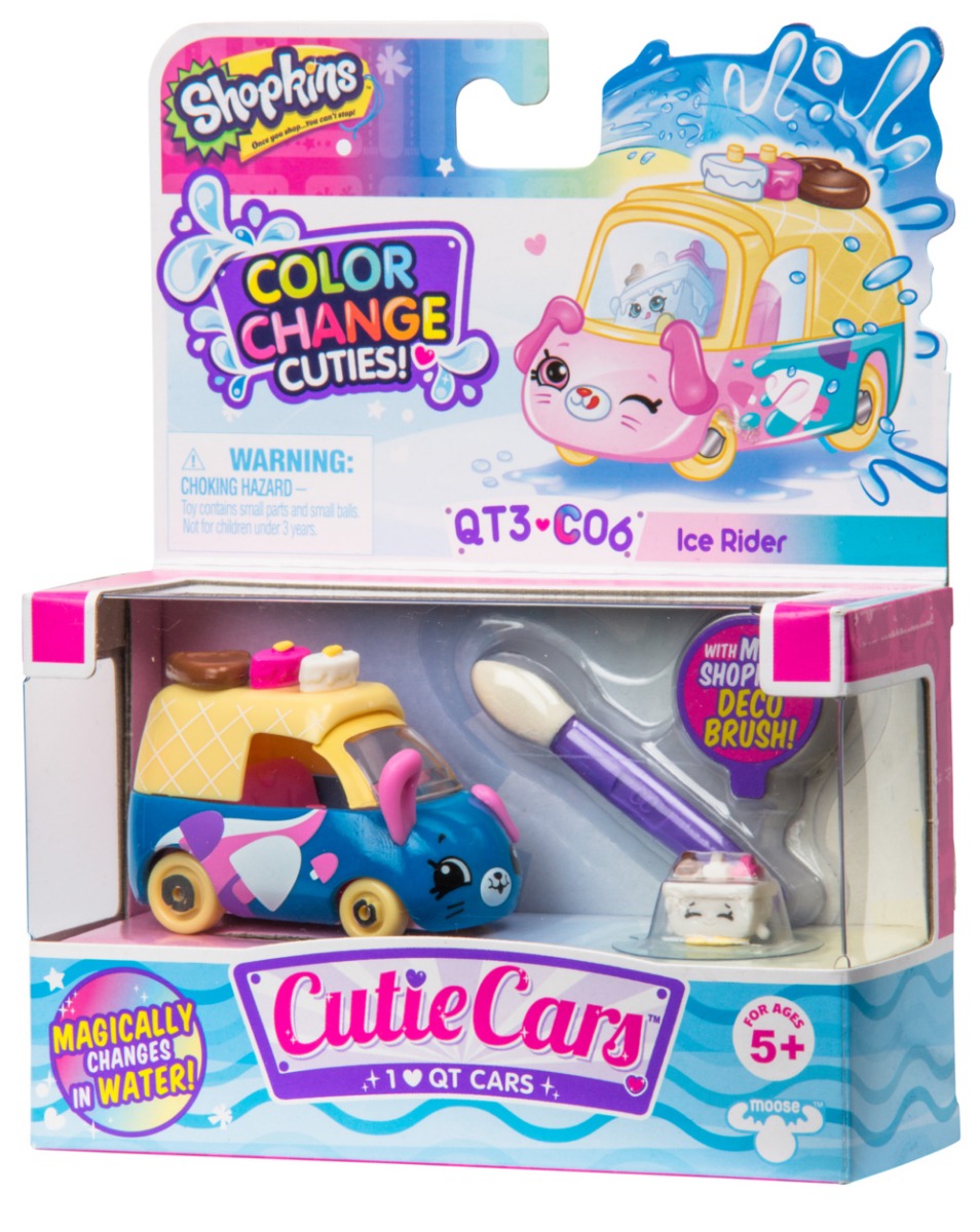 CUTIE CARS SHOPKINS W1 COLOR CHANGE PACK QT3-C06 ICE RIDER