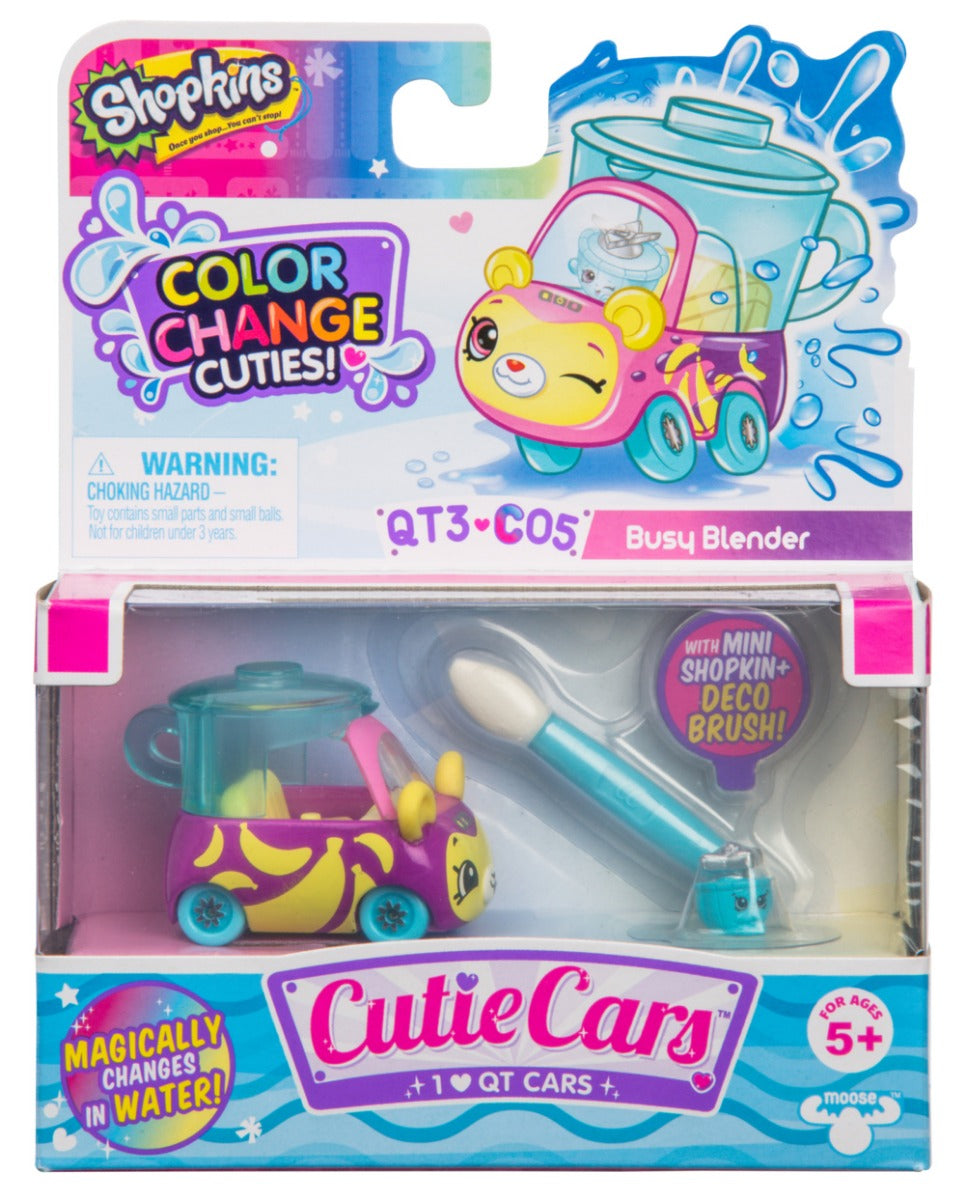 CUTIE CARS SHOPKINS W1 COLOR CHANGE PACK QT3-C05 BUSY BLENDER