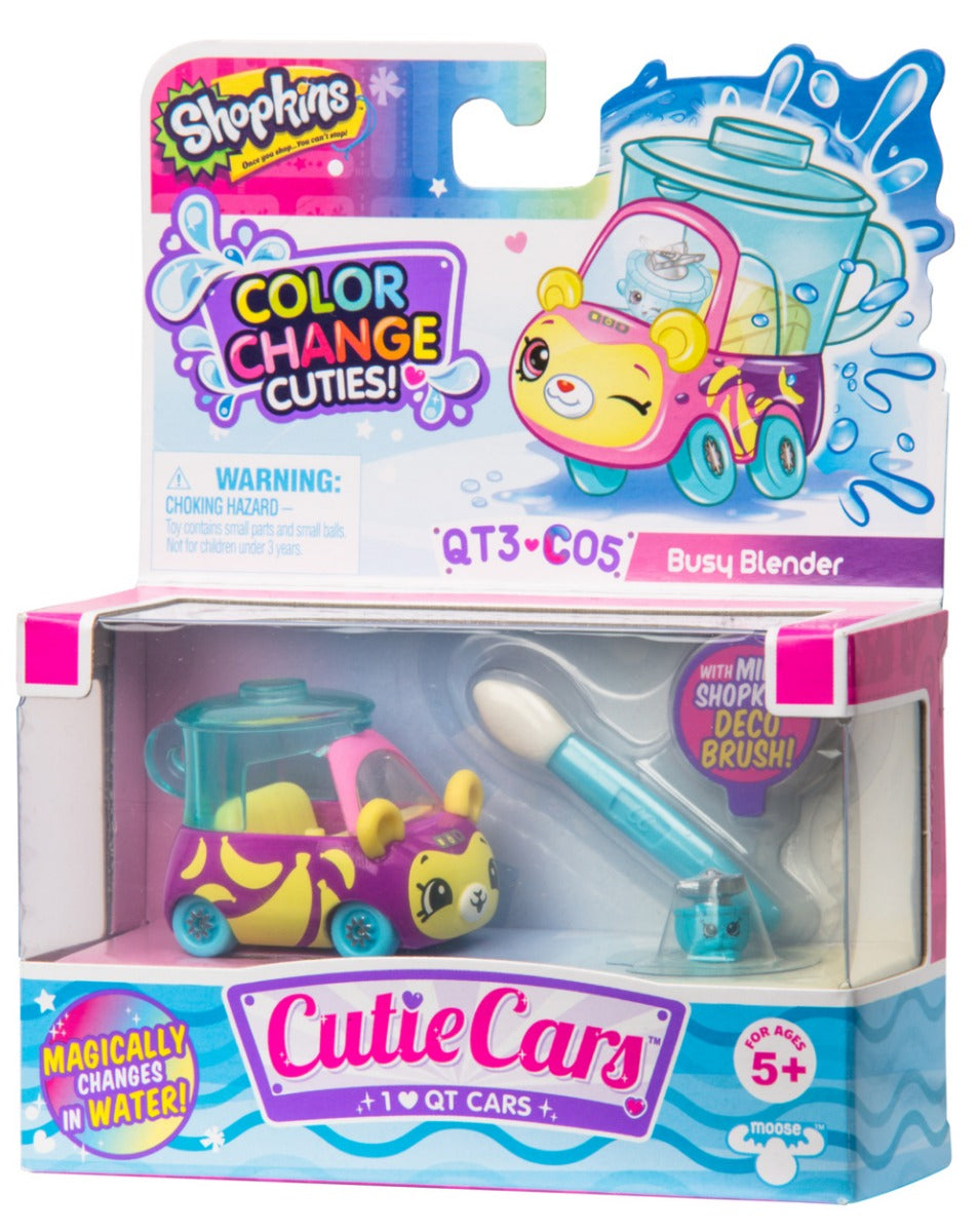 CUTIE CARS SHOPKINS W1 COLOR CHANGE PACK QT3-C05 BUSY BLENDER