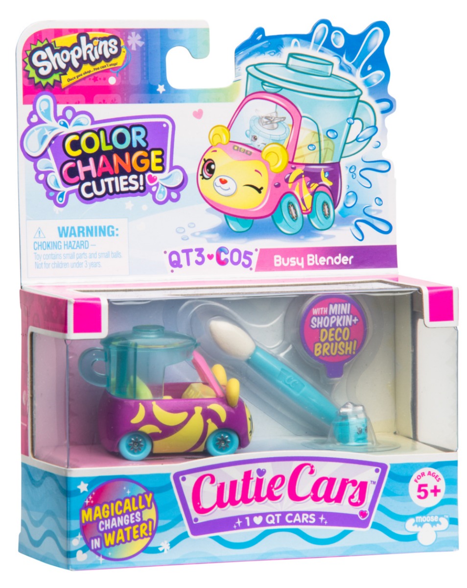 CUTIE CARS SHOPKINS W1 COLOR CHANGE PACK QT3-C05 BUSY BLENDER