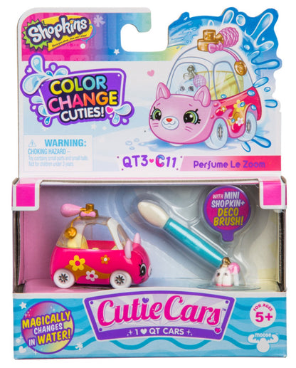 CUTIE CARS SHOPKINS W1 COLOR CHANGE PACK QT3-C11 PERFUME LE ZOOM
