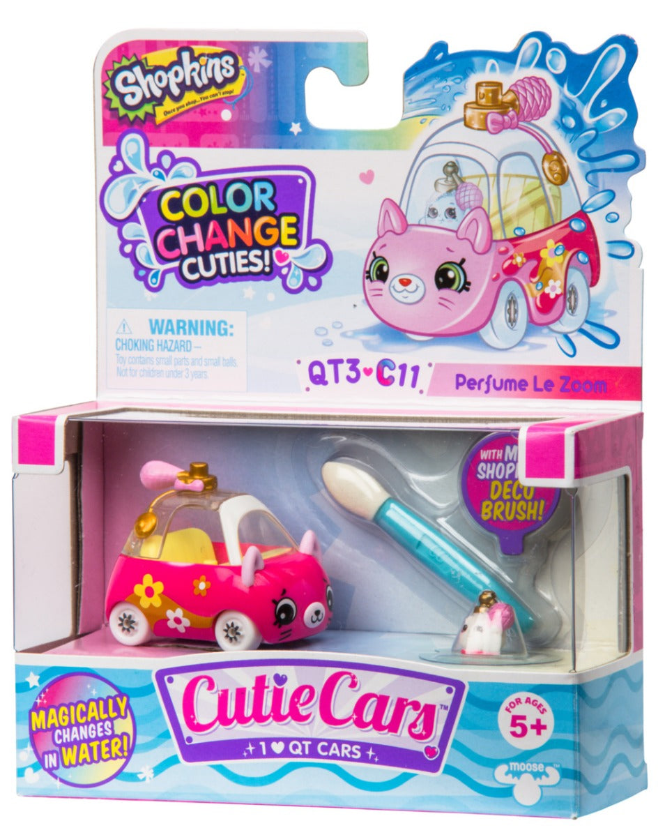 CUTIE CARS SHOPKINS W1 COLOR CHANGE PACK QT3-C11 PERFUME LE ZOOM