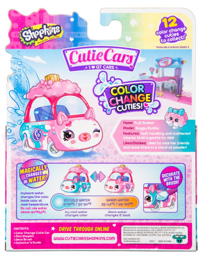 CUTIE CARS SHOPKINS W1 COLOR CHANGE PACK QT3-C01 PUFF RUSHER