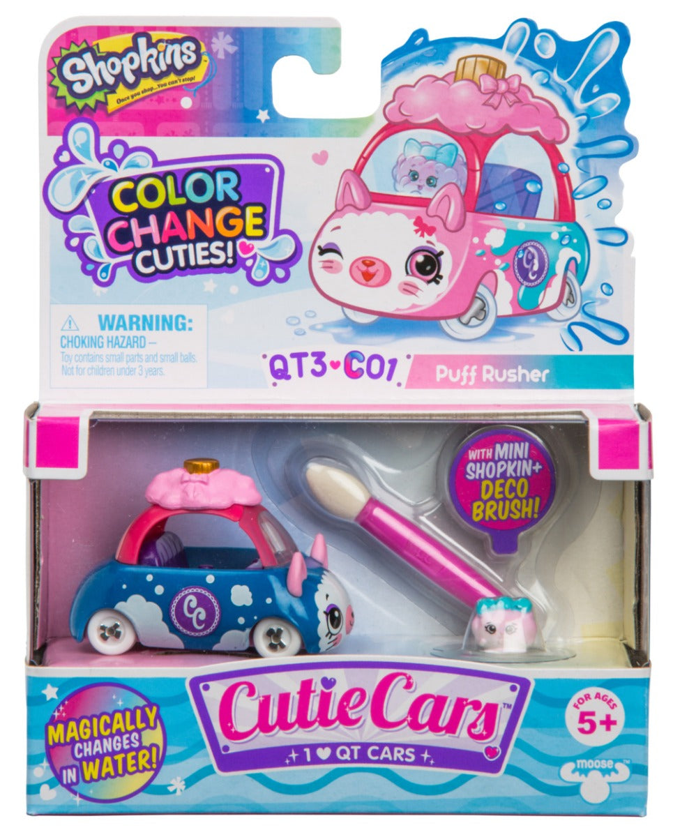 CUTIE CARS SHOPKINS W1 COLOR CHANGE PACK QT3-C01 PUFF RUSHER