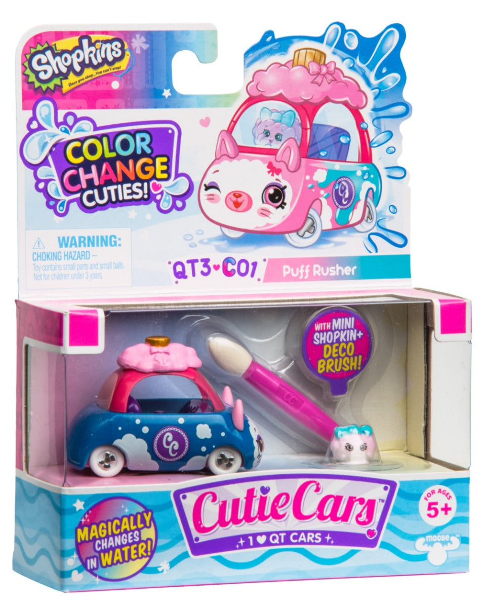 CUTIE CARS SHOPKINS W1 COLOR CHANGE PACK QT3-C01 PUFF RUSHER