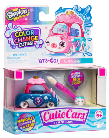 CUTIE CARS SHOPKINS W1 COLOR CHANGE PACK QT3-C01 PUFF RUSHER