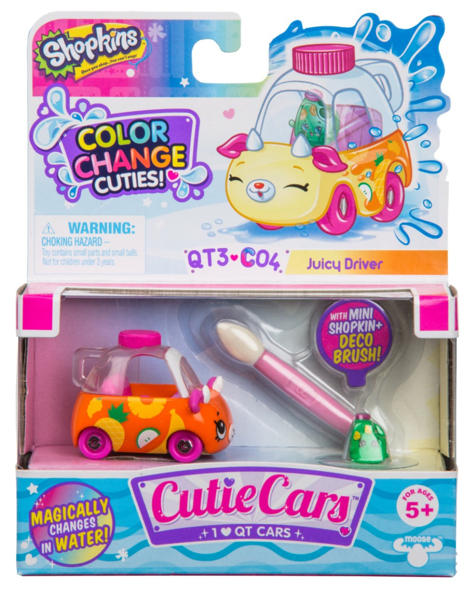 CUTIE CARS SHOPKINS W1 COLOR CHANGE PACK QT3-C04 JUICY DRIVER