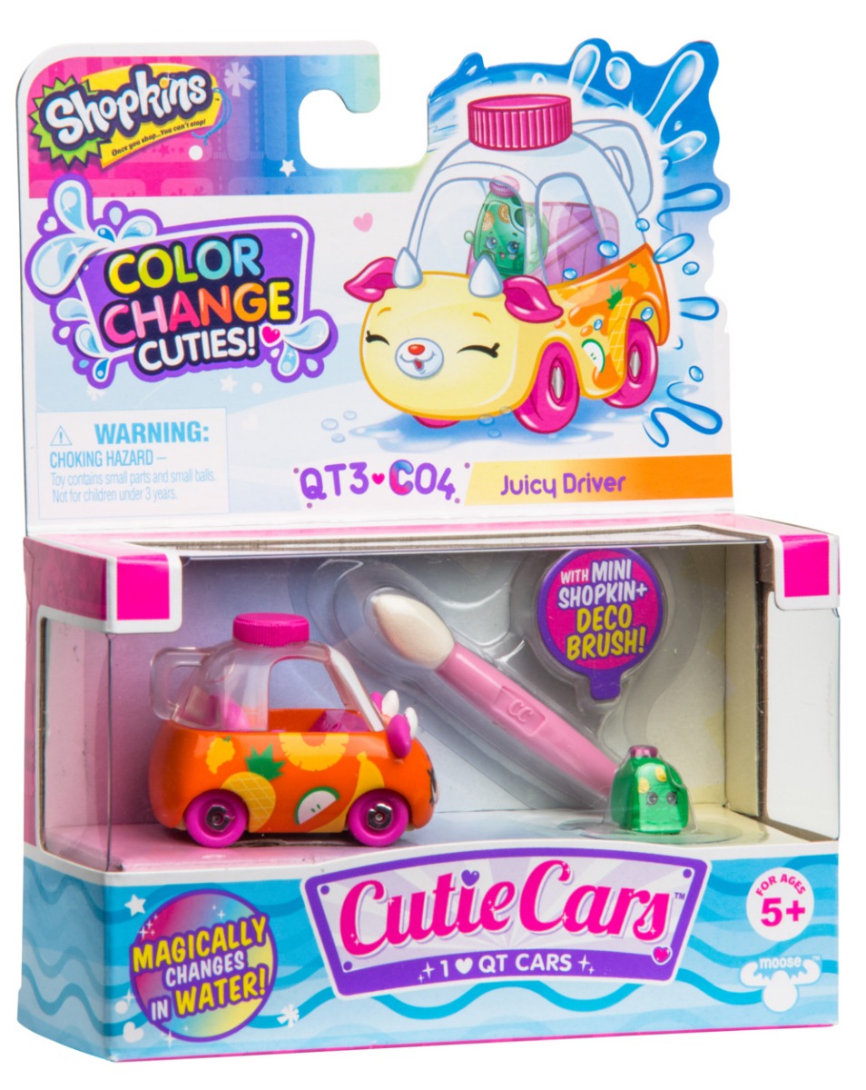 CUTIE CARS SHOPKINS W1 COLOR CHANGE PACK QT3-C04 JUICY DRIVER