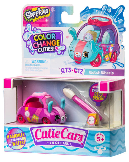 CUTIE CARS SHOPKINS W1 COLOR CHANGE PACK QT3-C12 WATCH WHEELS
