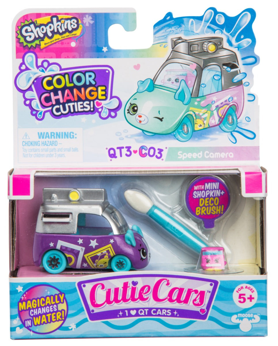 CUTIE CARS SHOPKINS W1 COLOR CHANGE PACK QT3-C03 SPEED CAMERA