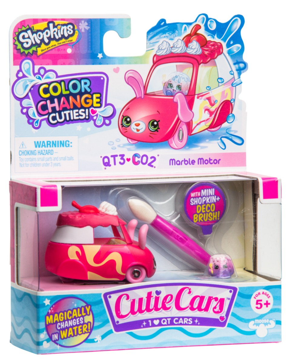 CUTIE CARS SHOPKINS W1 COLOR CHANGE PACK QT3-C02 MARBLE MOTOR