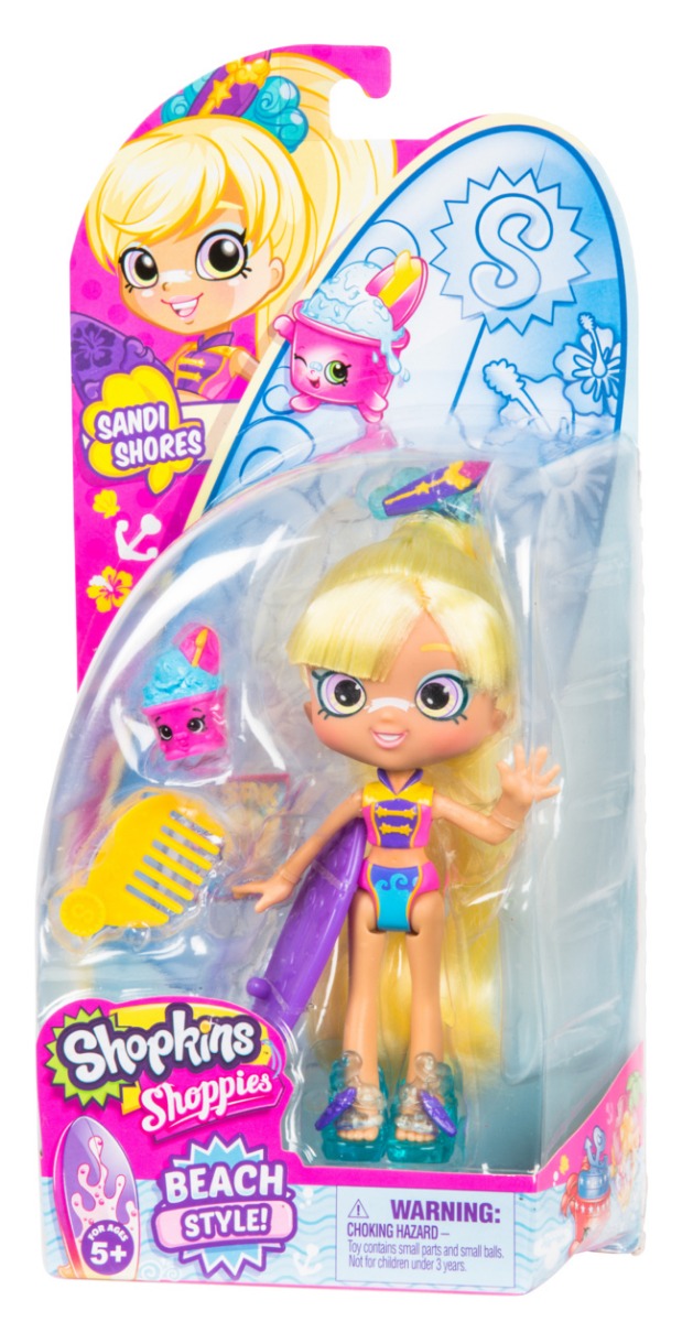 SHOPKINS SHOPPIES S7 W2 DOLL SINGLE PACK SANDI SHORES