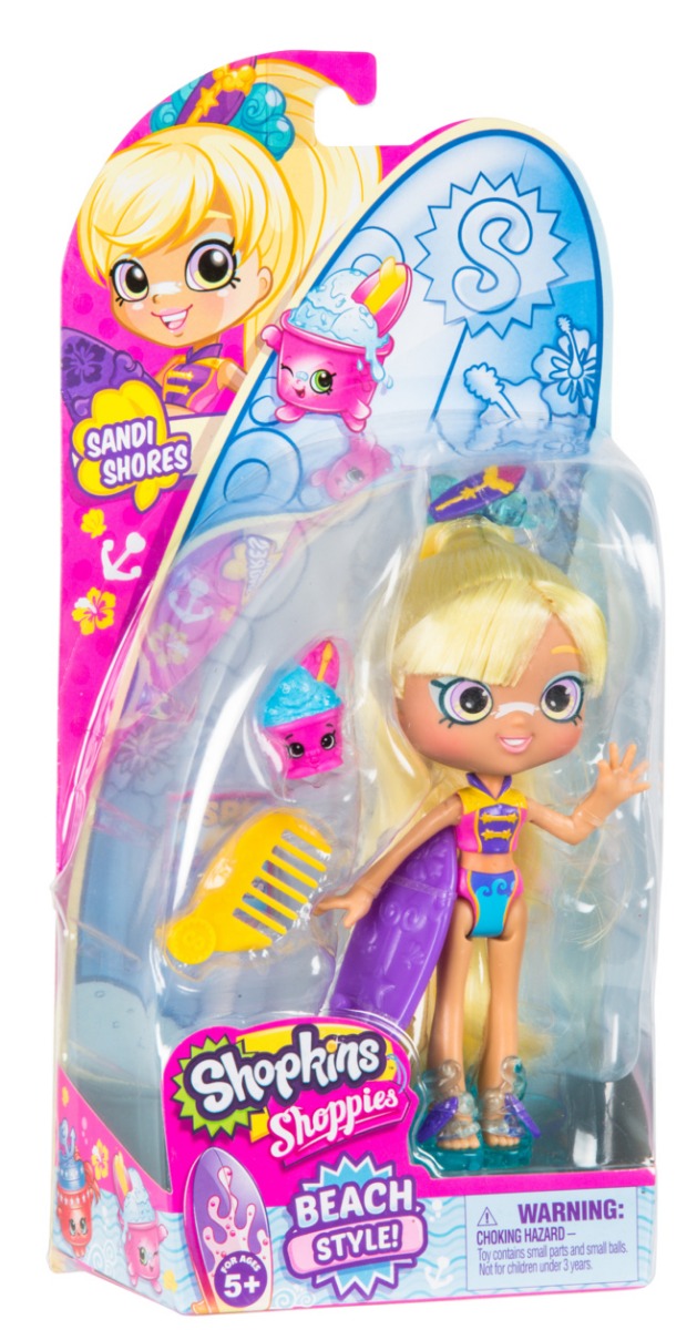 SHOPKINS SHOPPIES S7 W2 DOLL SINGLE PACK SANDI SHORES