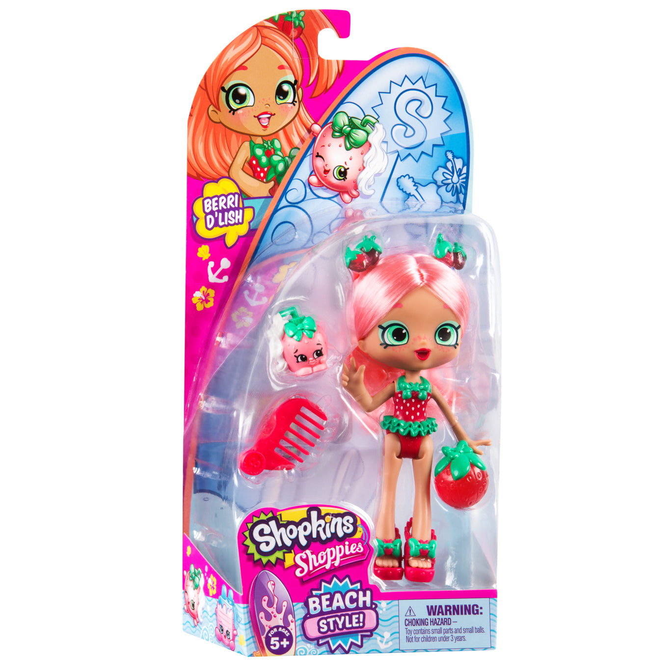 SHOPKINS SHOPPIES S8 W1 DOLL SINGLE PACK BERRI D'LISH