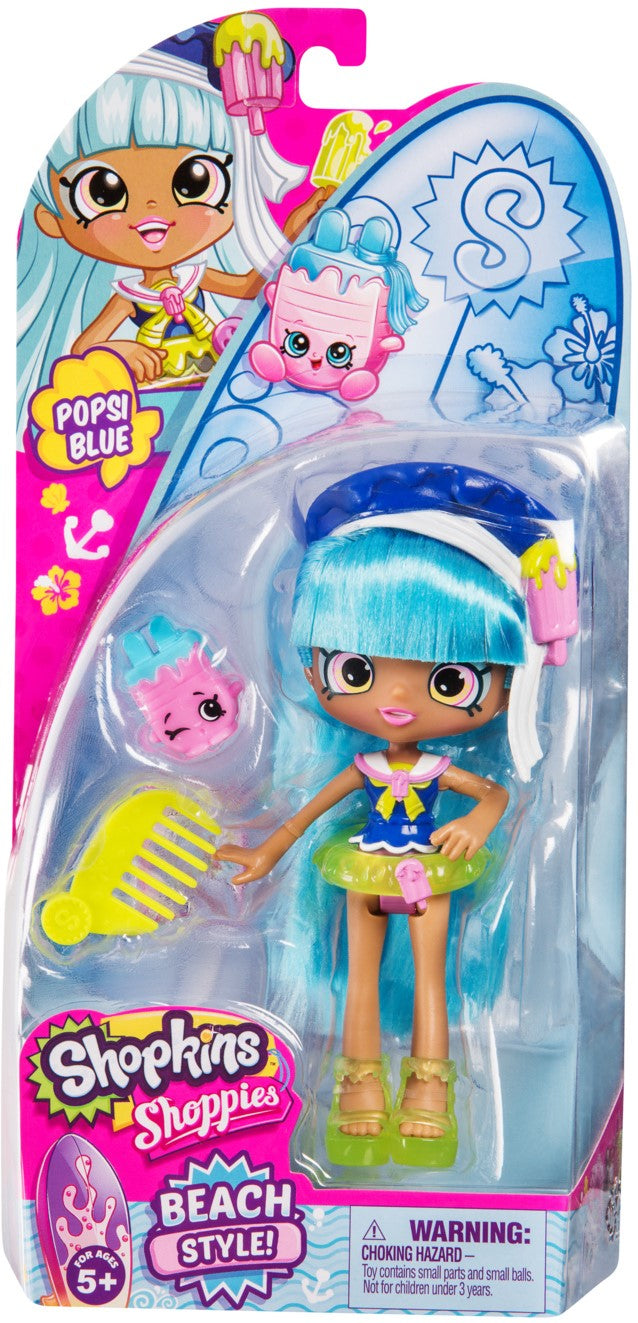 SHOPKINS SHOPPIES S8 W1 DOLL SINGLE PACK POPSI BLUE