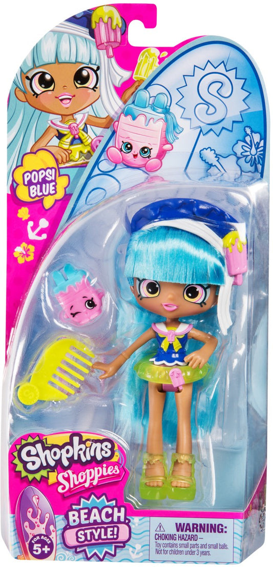 SHOPKINS SHOPPIES S8 W1 DOLL SINGLE PACK POPSI BLUE