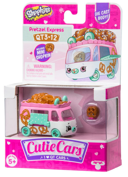 CUTIE CARS SHOPKINS S3 W2 SINGLE PACK QT3-12 PRETZEL EXPRESS