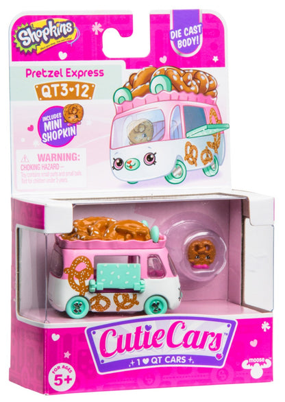 CUTIE CARS SHOPKINS S3 W2 SINGLE PACK QT3-12 PRETZEL EXPRESS